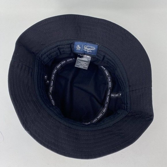 Original Penguin Bucket‎ Hat OSFM Cotton Black Summer Pool Beach Style $45 - Picture 6 of 8